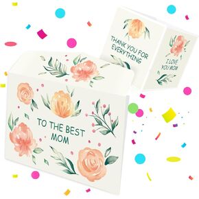 FETTIPOP Birthday Surprise Exploding Confetti Envelope Card (Black-gold), Funny Gift Idea for Money or Voucher
