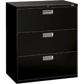 HON 2-Drawer Filing Cabinet - 600 Series Lateral Legal or Letter File Cabinet, Black (H682), 2 Drawers (HON682LP)
