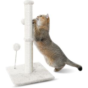 Kingrock Tall Cat Screading Posts للقطط الداخلية ، وخروج منشورًا بألعاب فخمة للقطط أو القطط الأصغر ، و Premium Sisal Post للقطط في جميع الأعمار مع قاعدة مستقرة معززة
