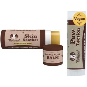 تشمل حزمة Pawtection Company Natural Dog ، عصا 2oz + 0.15 أوقية ، تحمي أقدام الكلاب من الحرارة ، الملح ، الثلج ، يمنع أضرار المخلب ، العضوية ، جميع المكونات الطبيعية
