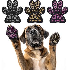 kooltail dog paw protector منصات الجر المضادة للانزلاق للانزلاق للكلاب الصغيرة المتوسطة الكبيرة على الأرضيات الصلبة الرصيف الساخن ، ملصقات أقدام الكلاب مع مادة لاصقة أقوى لإصابة الكلاب الكبرى 36 وسادة xl