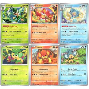 Simisage Simisear Simipour - Paradox Rift - Pokemon 6 Card Lot - 005/182-021/182-042/182