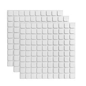 300 PCS منصات لزجة مزدوجة من جانب ، جدار قابلة للإزالة آمنة تاك المعجون للصور المعلقة ، المصنوعة يدويا ، ملصق لاصق لزجة المعجون 0.39 × 0.39 بوصة ، أبيض ، مربع ، 10*10 مم