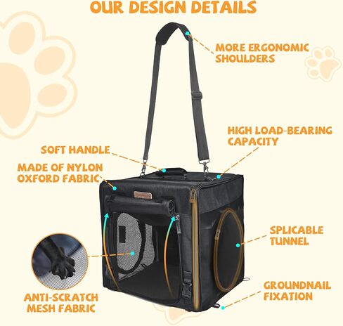 Cat Travel Carrier with Litter Box Portable Single Cat Carriers for Cat and Pet Shelter Ideal for Single Cat Soft Foldable Design with Shoulder Strap, One Hammocks and Cushion,Large Size Single Grey in Saudi Arabia