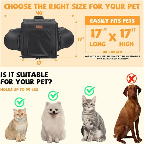 Cat Travel Carrier with Litter Box Portable Single Cat Carriers for Cat and Pet Shelter Ideal for Single Cat Soft Foldable Design with Shoulder Strap, One Hammocks and Cushion,Large Size Single Grey in Saudi Arabia