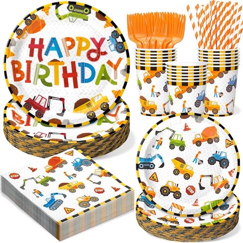 300 PCS لوحات الشاحنات ومجموعة أدوات المائدة المناديلة ، والألواح مناديات أكواب القش والشوكات ، وزينة عيد ميلاد الشاحنات ، وإمدادات الحفلات ، تخدم 50 ضيفًا in Kuwait