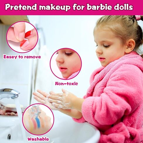 Mathea Kids Makeup Sets for Girls 5-8, Makeup for Kids, Washable Non-Toxic Kids Makeup Sets for Girls, Play Makeup Birthday Toys Gift for 3 4 5 6 7 8 9 10 11 12 Years Old Kid in Saudi Arabia