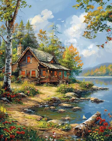 Shinefly الطلاء بالأرقام على قماش ملون مجموعات الاكريليك للأطفال والكبار والمبتدئين 16 × 20 بوصة مجموعات الرسم الزيتي هدية، النسر in Kuwait