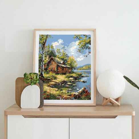 Shinefly الطلاء بالأرقام على قماش ملون مجموعات الاكريليك للأطفال والكبار والمبتدئين 16 × 20 بوصة مجموعات الرسم الزيتي هدية، النسر in Kuwait