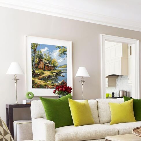 Shinefly الطلاء بالأرقام على قماش ملون مجموعات الاكريليك للأطفال والكبار والمبتدئين 16 × 20 بوصة مجموعات الرسم الزيتي هدية، النسر in Kuwait