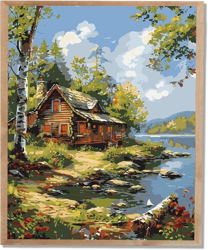 Shinefly الطلاء بالأرقام على قماش ملون مجموعات الاكريليك للأطفال والكبار والمبتدئين 16 × 20 بوصة مجموعات الرسم الزيتي هدية، النسر in Kuwait