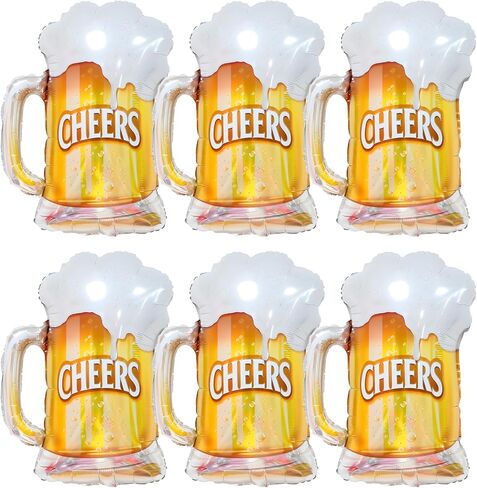 Whiskey Bottle and Beer Cup Balloons Foil Balloon Bar Party Beer Festival Party Birthday Party Decorations in Saudi Arabia