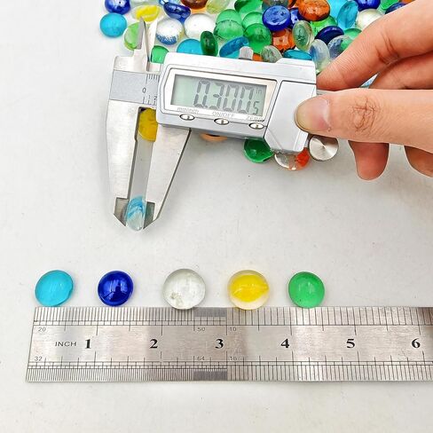 الأحجار الكريمة الزجاجية المسطحة ، الحجارة الزجاجية ذات اللون المسطح للخرز للمنزل الزخرفي الفني ، حشو مزهرية ، حوض الأزهار الزهرية الزخرفية ، الفسيفساء الحرفية ، ديكور مبعثر في الحديقة (العنبر ، 16-19 ملم) in Kuwait