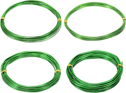 PATIKIL 16.4ft Aluminum Wire, 4pcs Jewelry Wire Bonsai Wire Metal Craft Wire 1mm 1.5mm 2mm 2.5mm for Crafts Bonsai Jewelry Making Beading Plants, Black in Kuwait