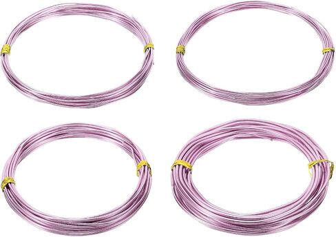PATIKIL 16.4ft Aluminum Wire, 4pcs Jewelry Wire Bonsai Wire Metal Craft Wire 1mm 1.5mm 2mm 2.5mm for Crafts Bonsai Jewelry Making Beading Plants, Black in Kuwait