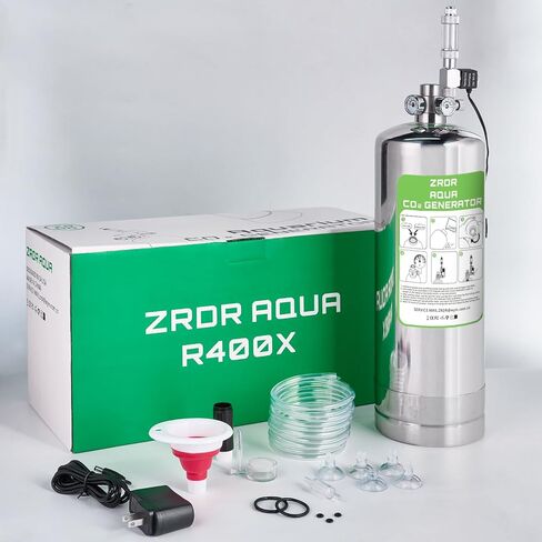 ZRDR 4L Co2 Generator System with Dual Gauge Display Pressure Gauge,DIY Co2 Generator System Kit, Automatic Pressure Relief Valve Bubble Counter for Plants Aquarium, Stable Output in Saudi Arabia