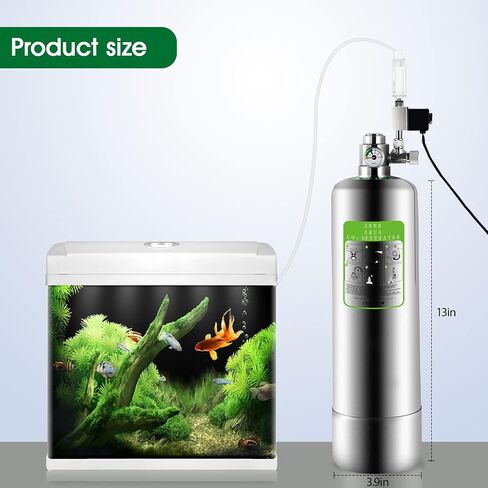 ZRDR 4L Co2 Generator System with Dual Gauge Display Pressure Gauge,DIY Co2 Generator System Kit, Automatic Pressure Relief Valve Bubble Counter for Plants Aquarium, Stable Output in Saudi Arabia