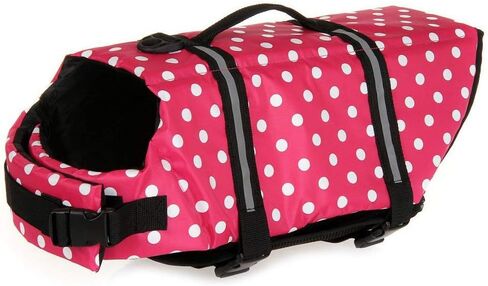 Doggy Life Jacket Assorted Color Choice Pet Swimwear & Saver Life Vest Coat Flotation Float Aid Buoyancy in Kuwait