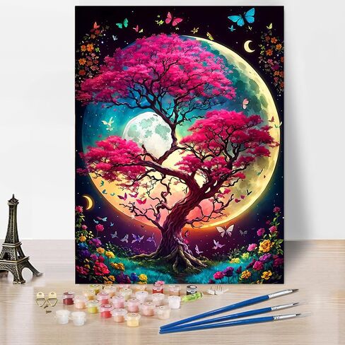 croshom Adults Paint by Number- Dream Catcher Paint by Numbers Kits on Canvas for Beginners, Butterfly Acrylic Painting by Numbers Kits Without Frame for Home Decor 12x16 inch in Saudi Arabia