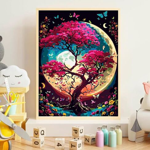 croshom Adults Paint by Number- Dream Catcher Paint by Numbers Kits on Canvas for Beginners, Butterfly Acrylic Painting by Numbers Kits Without Frame for Home Decor 12x16 inch in Saudi Arabia