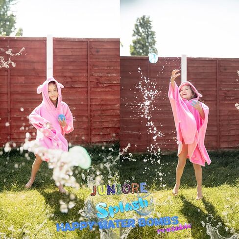 JUNIORE Reusable Water Balloons, Easy Quick Fill & Self-Sealing Water Bombs, Latex-Free Soft Silicone Water Splash Ball, Outdoor Water Fight, Refillable Magnetic Balls, Water Summer Pool Party (16) in Saudi Arabia
