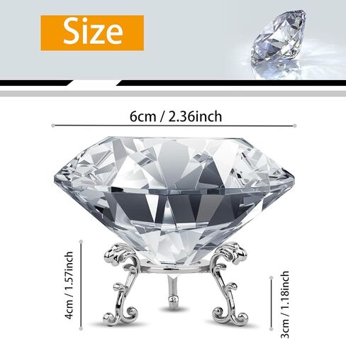 MerryNine Diamond Gifts for Women, Mom, Wife, Girlfriend, Sister, Her, Birthday Gifts Set with Gift Card, Flannelette, Flannelette Bag, 60Mm Diamond Paperweight Decoration with Sliver Triangle Base in Kuwait