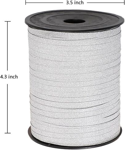 ZOOYOO 500 Yards White Crimped Curling Ribbon Balloon String Roll Balloon Curling Ribbon for Decoration Balloon Accessories in Saudi Arabia