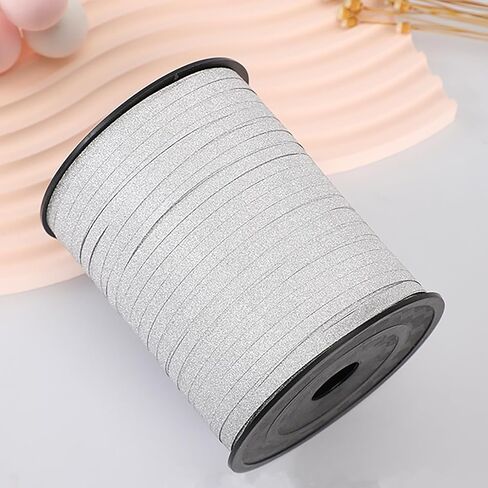 ZOOYOO 500 Yards White Crimped Curling Ribbon Balloon String Roll Balloon Curling Ribbon for Decoration Balloon Accessories in Saudi Arabia