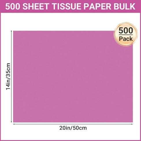 Segarty White Tissue Paper Bulk, 500 Sheets 14 x 20 inch Packaging Tissue Paper for Gift Bags, Gift Wrapping Paper, Shipping Clothes, Business, Packing, DIY Crafts, Birthday Wedding Decorations in Kuwait