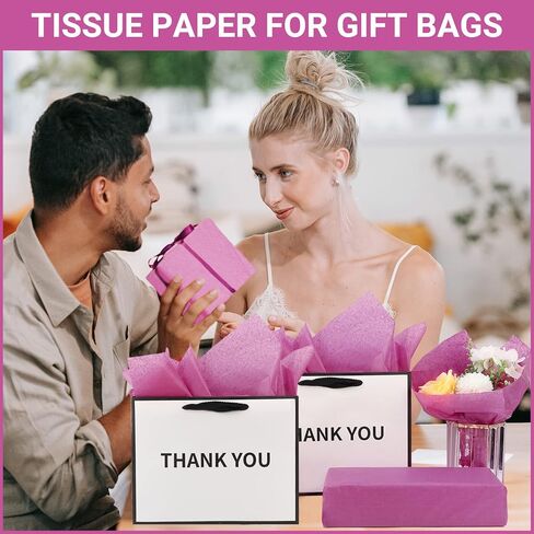 Segarty White Tissue Paper Bulk, 500 Sheets 14 x 20 inch Packaging Tissue Paper for Gift Bags, Gift Wrapping Paper, Shipping Clothes, Business, Packing, DIY Crafts, Birthday Wedding Decorations in Kuwait