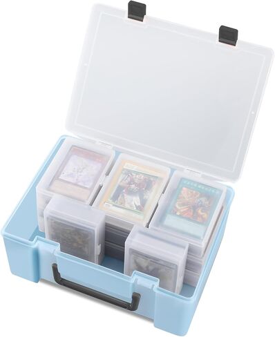 Trading Card Storage Box: Card Case Holder Organizer for 800+ Pokemon, MTG, Yugioh, TCG Cards with 11 Individual Starter Deck Box Each Holds 70 Cards in Saudi Arabia