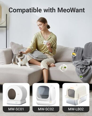 12 حزمة قطة القمامة مزيل العرق المتوافق مع مربع القمامة القطط من Meowant ، مزيل الرائحة مزيل العرق ، والسيطرة على الرائحة القمامة ، ورائحة ، هلام مناسبة لـ MW-SC01/MW-SC02/LB02 in Kuwait