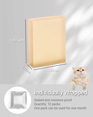 12 حزمة قطة القمامة مزيل العرق المتوافق مع مربع القمامة القطط من Meowant ، مزيل الرائحة مزيل العرق ، والسيطرة على الرائحة القمامة ، ورائحة ، هلام مناسبة لـ MW-SC01/MW-SC02/LB02 in Kuwait