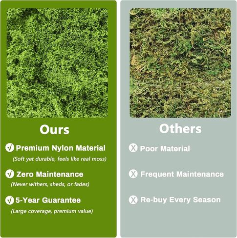 Potanro Faux Green Moss 5.3oz Artificial Fake Plant Moss for Potted Plants Indoor, Crafts, Planters, Bonsai Artifcial, DlY Floral Decorative Moss, Fairy Garden Wedding Table Centerpieces Decor in Saudi Arabia