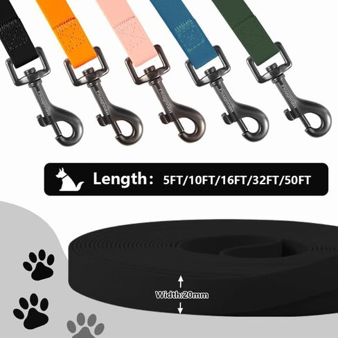 Dog Leash Obedience استدعاء التدريب الرصاص ، مقاوم للماء ، سهل التنظيف ، مقاوم للرائحة ، متينة ، مقود تدريب في الهواء الطلق على ارتفاع 5 أقدام و 10 أقدام و 15 قدمًا 50 قدمًا 50 قدمًا - رائع للعب ، الفناء الخلفي ، التخييم in Kuwait