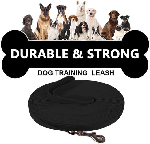 Dog Leash Obedience استدعاء التدريب الرصاص ، مقاوم للماء ، سهل التنظيف ، مقاوم للرائحة ، متينة ، مقود تدريب في الهواء الطلق على ارتفاع 5 أقدام و 10 أقدام و 15 قدمًا 50 قدمًا 50 قدمًا - رائع للعب ، الفناء الخلفي ، التخييم in Kuwait