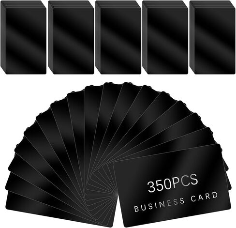 350 Pcs Metal Business Card Blanks, Black Aluminium Metal Business Cards for CNC Laser Engraving Engraver Multipurpose Personalized Custom Business Cards Blank Thickness 0.01 Inch in Kuwait