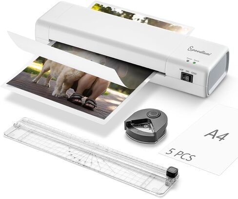 4 in 1 Laminator Machine,Home laminator,A4 Laminating Machine Hot & Cold with Paper Trimmer & Corner Rounder,Fast Heating,New ABS Material,9 Inch Thermal Laminator Machine for Home Office in Kuwait