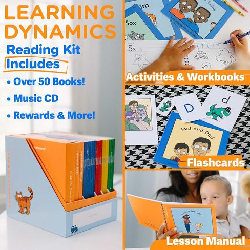 Learning Dynamics 4 Weeks to Read – Learn How to Read & Write Program Includes 53 Books, Teaching Manual, Activity Workbooks, CD, Flashcards , Manipulatives – Teaches Letters, Phonics & Reading in Saudi Arabia