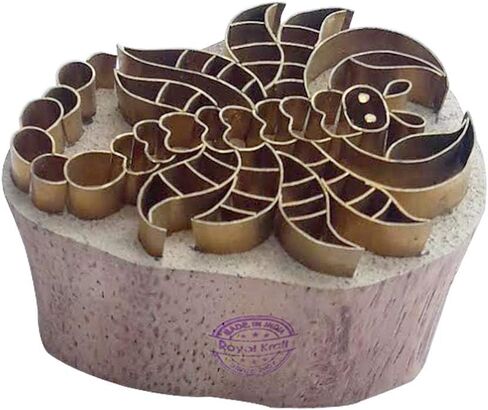 Royal Kraft Bird Brass Wooden Stamps لطباعة الكتلة على الطين ، الفخار ، النسيج BDTAG027 in Kuwait
