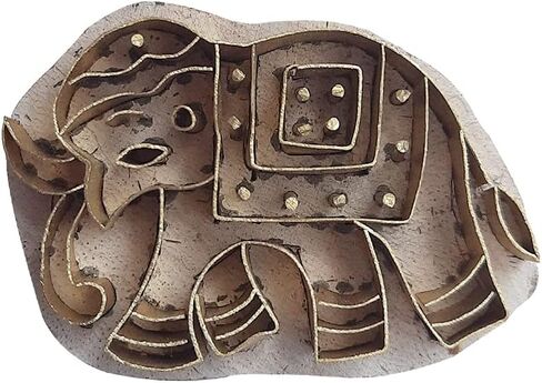 Royal Kraft Bird Brass Wooden Stamps لطباعة الكتلة على الطين ، الفخار ، النسيج BDTAG027 in Kuwait