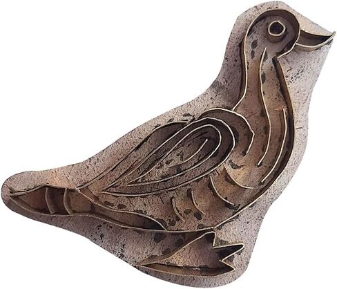 Royal Kraft Bird Brass Wooden Stamps لطباعة الكتلة على الطين ، الفخار ، النسيج BDTAG027 in Kuwait