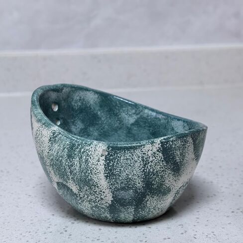 Pottery Herb Stripper Bowl，Small Handmade Herb Stripper Tool，Unique Ceramic Herb Stripper，with Different Hole Sizes for Separating Leaves and Stems，Suitable For Coriander, Rosemary, Etc (Beige) in Saudi Arabia