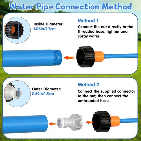 Sprinkler for Kids, Water Spray Jump Rope Outdoor Summer Toddler Toys for Ages 5-7, Multiplayer Toy, 8 Meters/26.25FT, 12 Water Jets The Ideal Gift for Child Safely Play The Water in Summer(Blue) in Saudi Arabia
