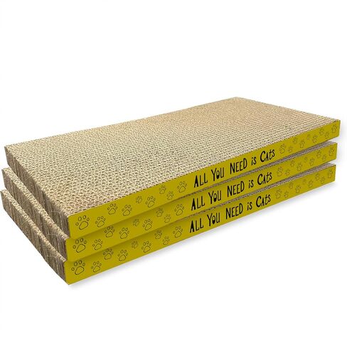 3 Pack Cardboard Cat Scratcher Pads Cat Scratching Board for Indoor Cats 17"Lx8.3"Wx1"H Dual-Side Corrugated Cat Scratching Post Reusable Cat Supplies in Saudi Arabia