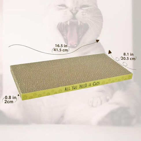 3 Pack Cardboard Cat Scratcher Pads Cat Scratching Board for Indoor Cats 17"Lx8.3"Wx1"H Dual-Side Corrugated Cat Scratching Post Reusable Cat Supplies in Saudi Arabia