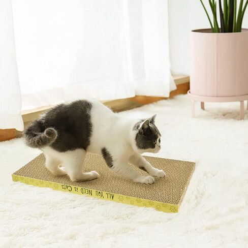 3 Pack Cardboard Cat Scratcher Pads Cat Scratching Board for Indoor Cats 17"Lx8.3"Wx1"H Dual-Side Corrugated Cat Scratching Post Reusable Cat Supplies in Saudi Arabia