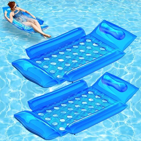 Inflatable Pool Float, Floaties Rafts Adult with Side Cushions for Anti-Tipping Design, UV-Resistant, Floating Lounger for Beach, Pool, and Lake PFB02 in Saudi Arabia