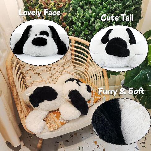WEIGEDU Large Dog Stuffed Animal Plush Toy Soft Lying Bernese Mountain Puppy Hugging Pillow Gift for Kids Boys Girls Birthday Room Decor 20 Inch in Kuwait