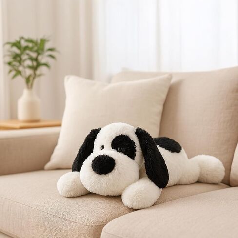 WEIGEDU Large Dog Stuffed Animal Plush Toy Soft Lying Bernese Mountain Puppy Hugging Pillow Gift for Kids Boys Girls Birthday Room Decor 20 Inch in Kuwait